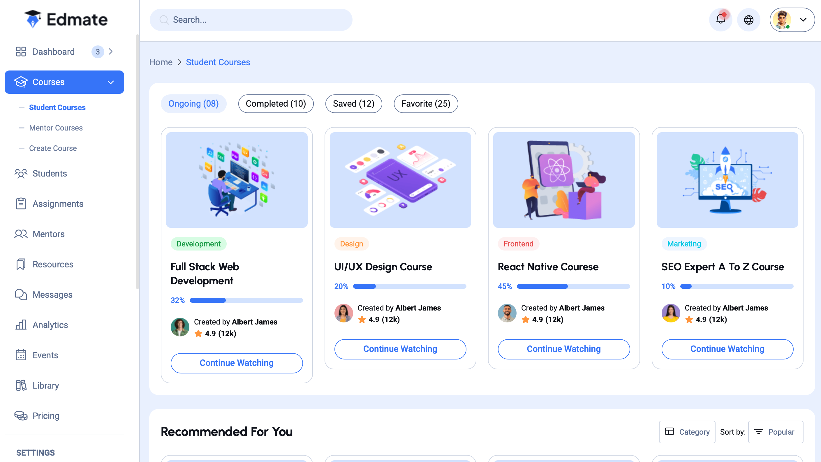 Learning Academy Website