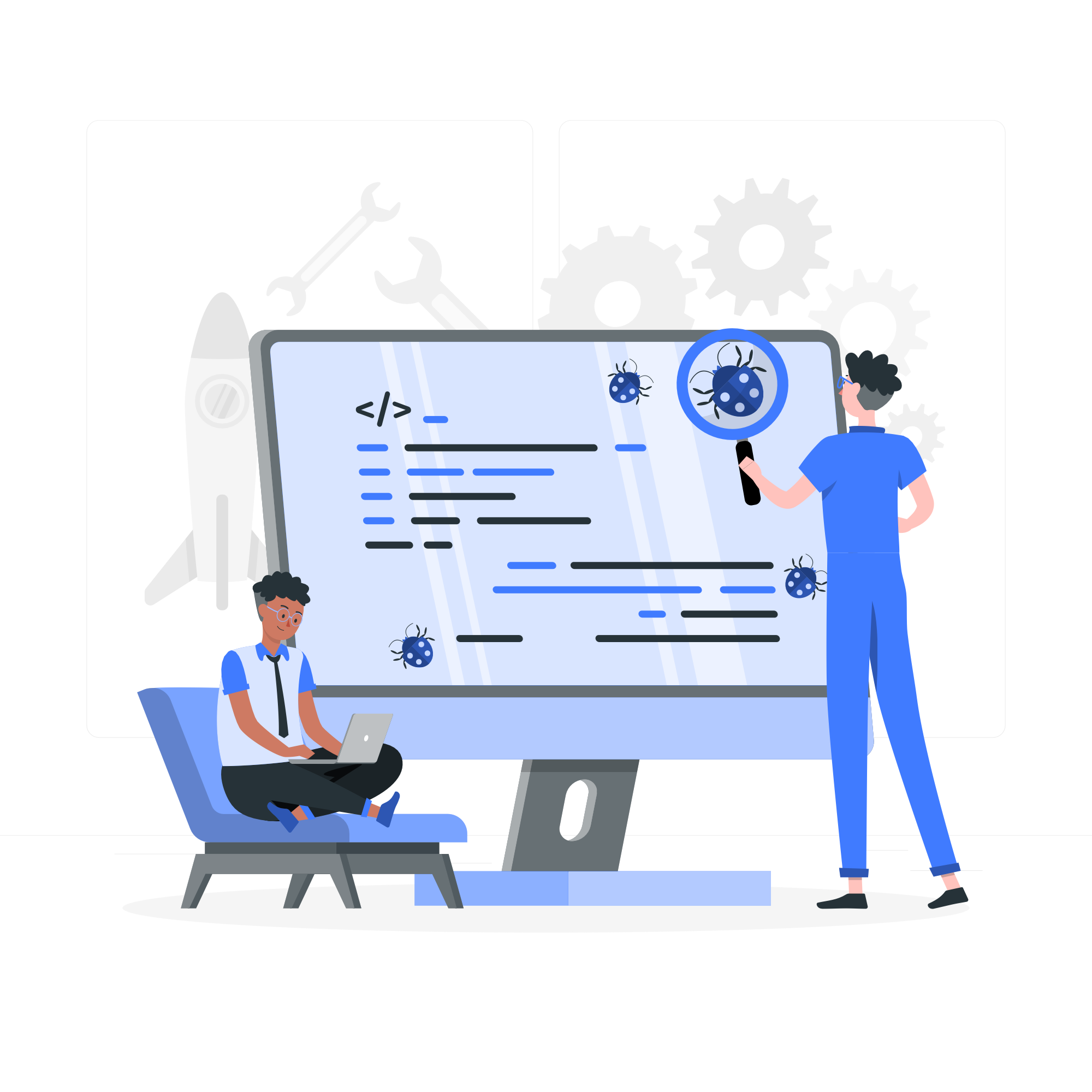 Software solutions service illustration