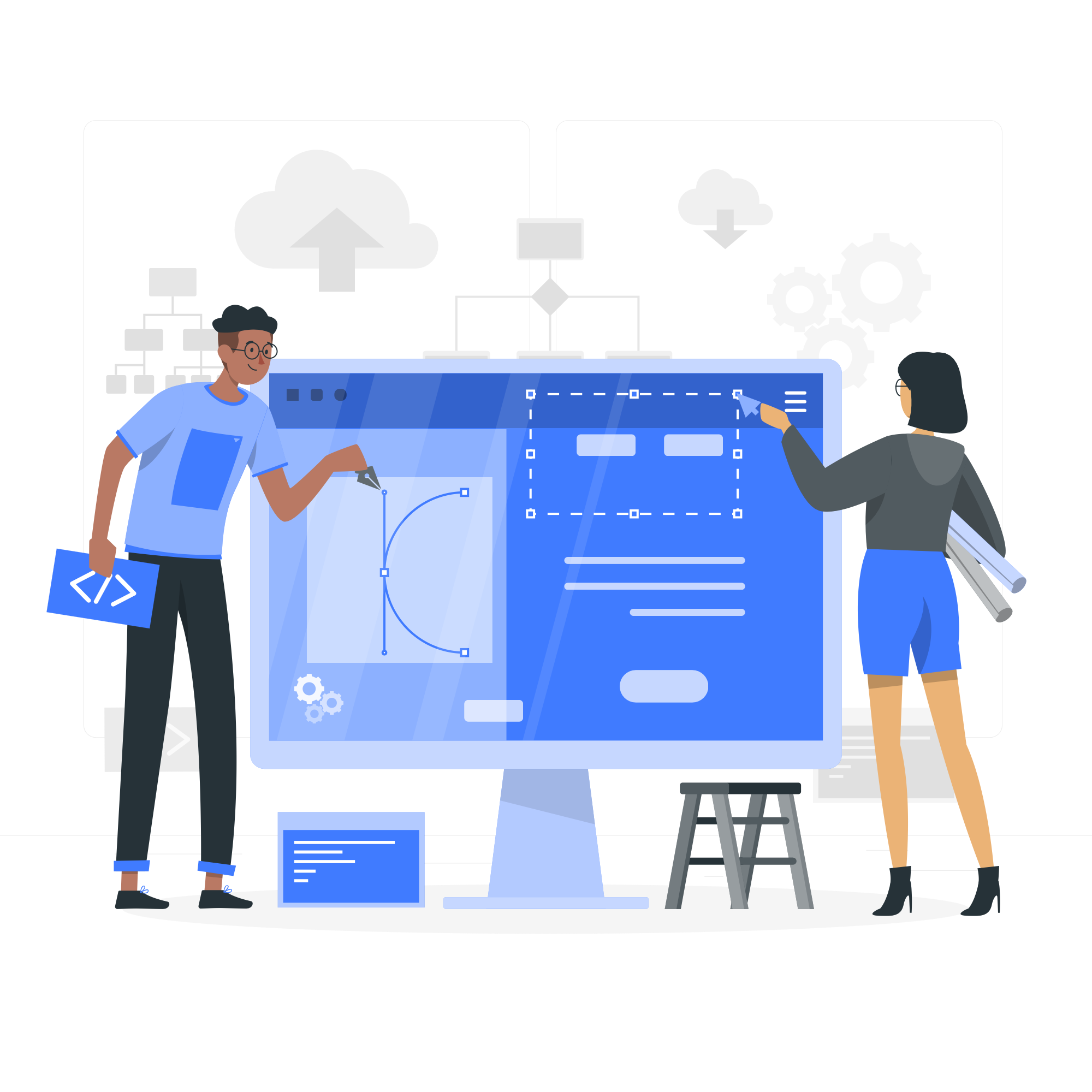 Web design service illustration