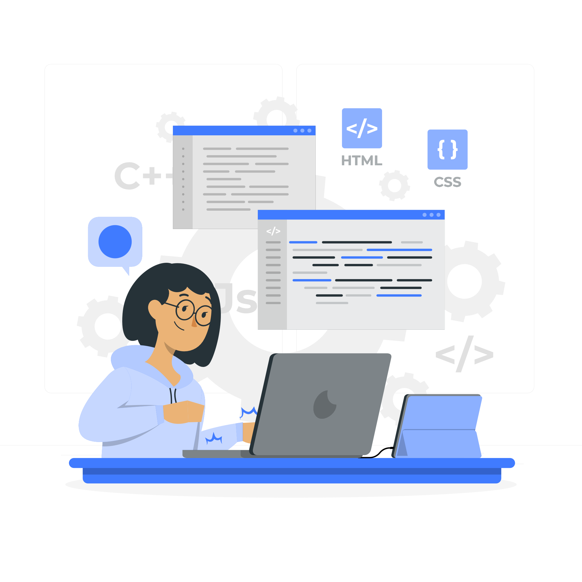 Web development service illustration