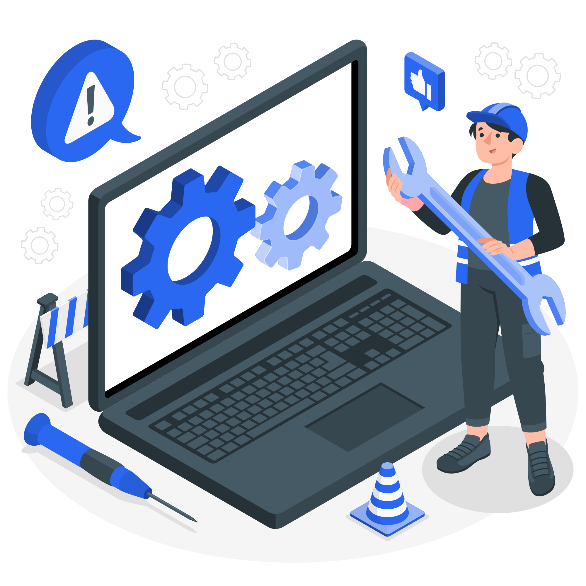 Website maintenance service illustration